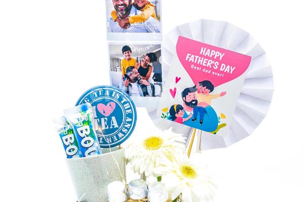 Give this White Themed Balloon Bucket to your dad, or grandpa on Father's Day!