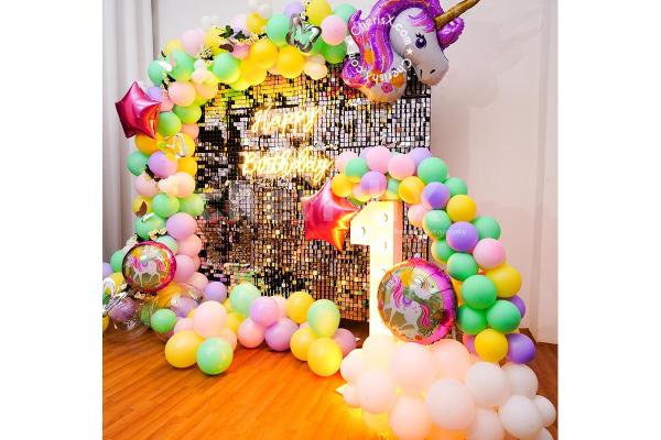 Book a birthday decor for your baby girl's birthday.