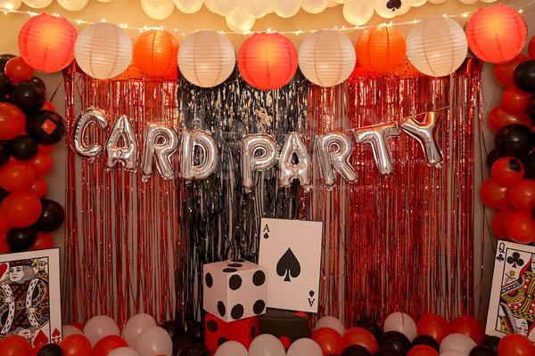 Book this Poker Theme Birthday Decor  and surprise everyone.