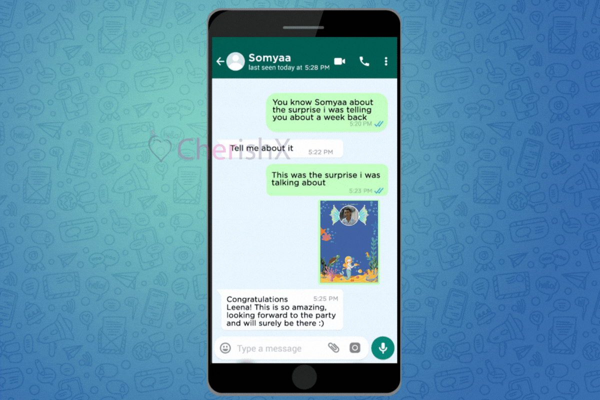 Amazing Online Mermaid Theme Digital Invitation for WhatsApp