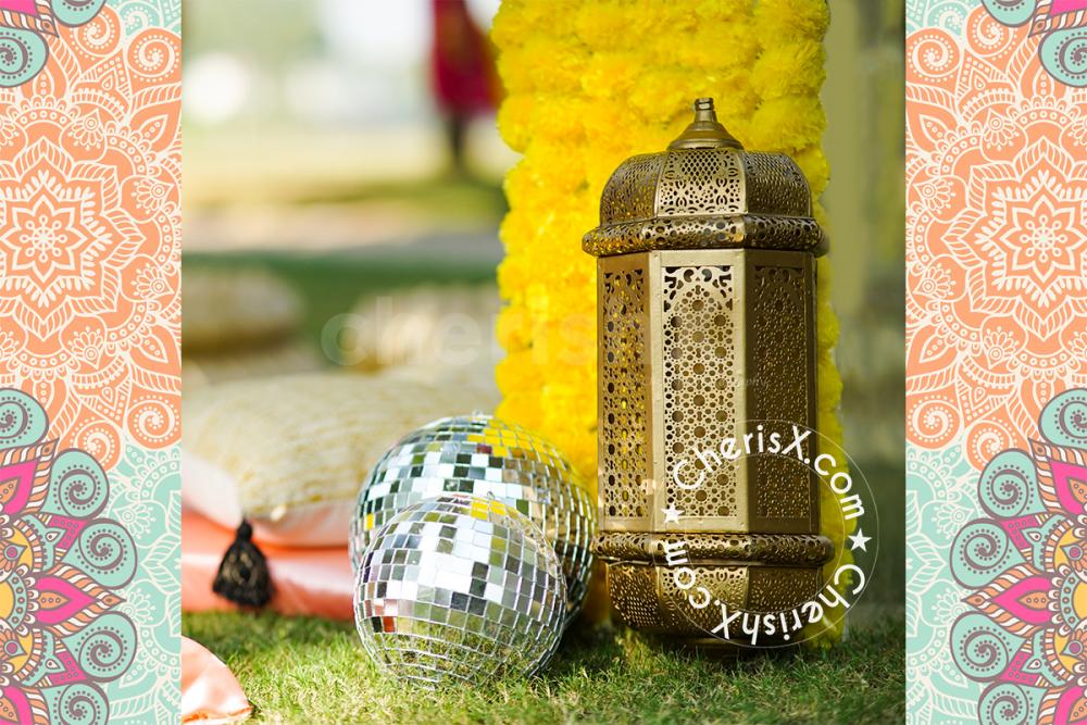 The Haldi theme decoration board is the perfect corner for pictures