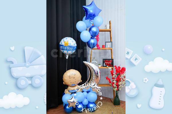 An extraordinary gift for an extraordinary event is this balloon bouquet