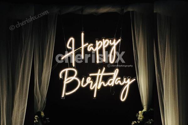 CherishX offers this bright Neon light Decor to give your birthday party a chic look!