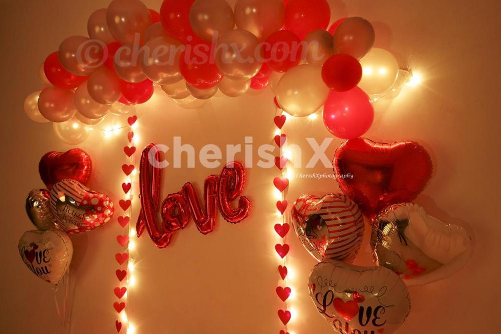 Have a memorable date by booking CherishX's Valentine's Red Love Wall Decor !