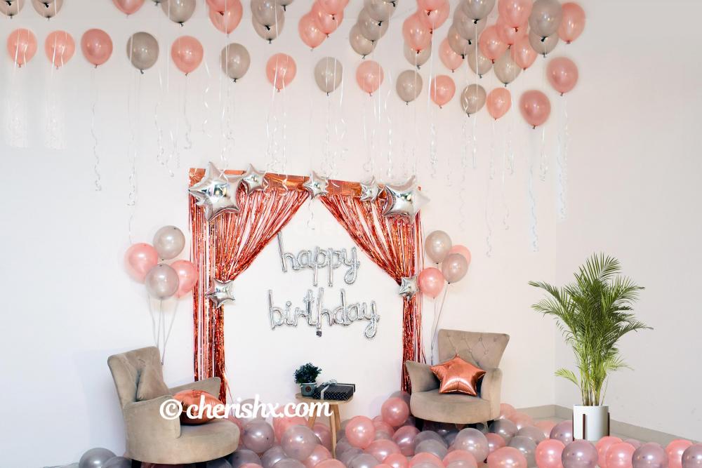 A room and wall decoration for birthday celebration by CherishX.