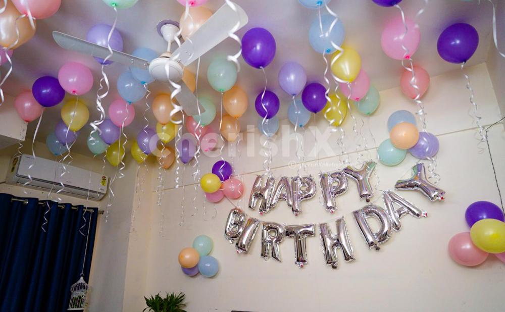 Vibrant Pastel balloon decoration by CherishX