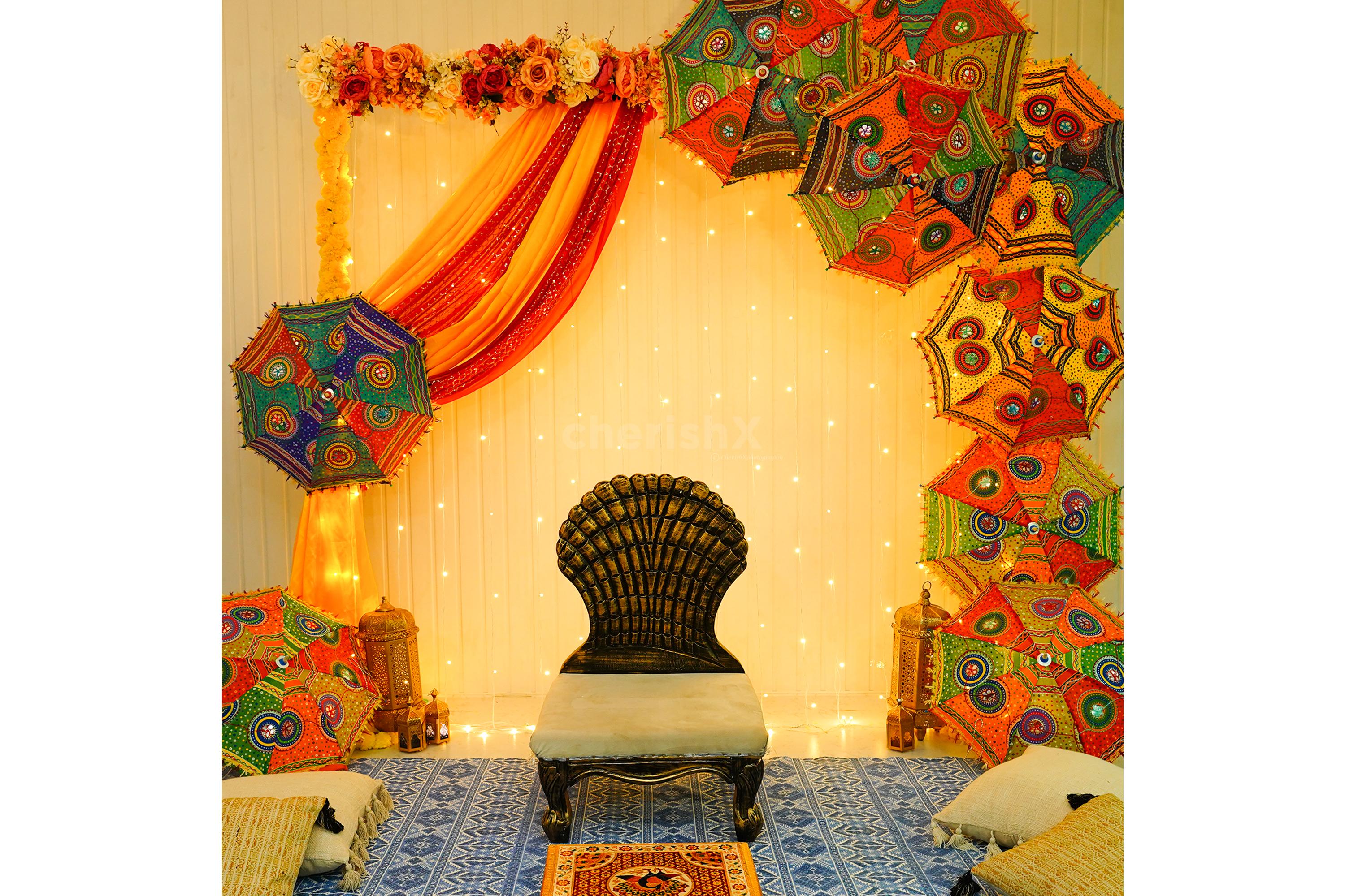 Colorful mehndi party decor | Photo 183570