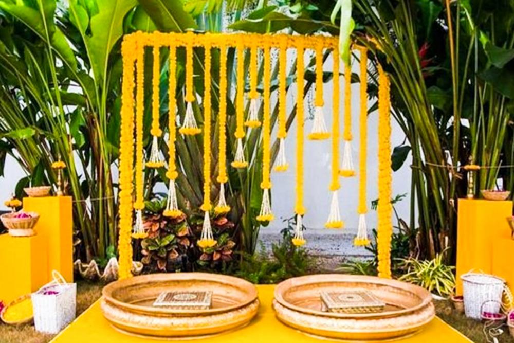Beautiful decor can set an exciting start to your Haldi celebrations.