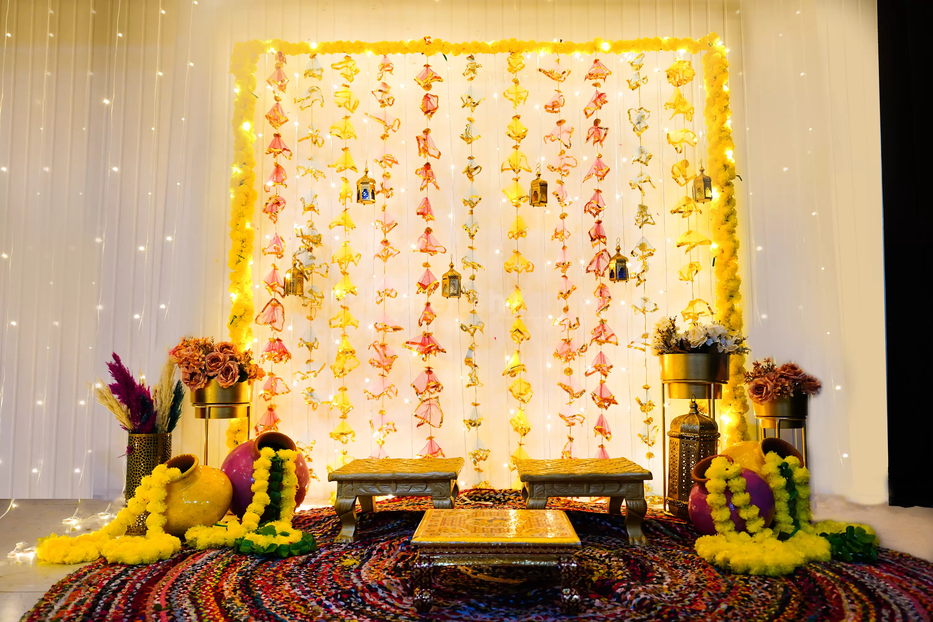 Backdrop For Haldi & Mehndi ceremomy – Lamansh