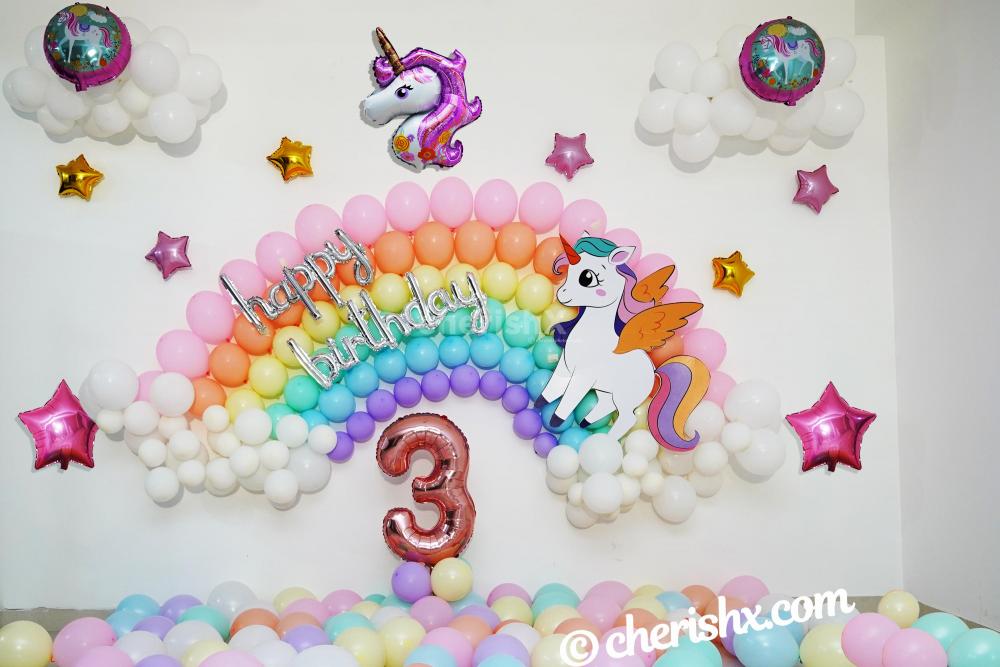 Make your child's birthday exciting by having Unicorn Birthday Theme Decor!
