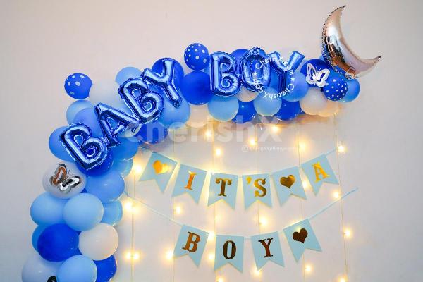 Have a Grand Welcome Baby Boy Celebration with CherishX's Blue themed baby boy decor!