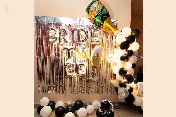 Surprise the Bride-To-be with a stunning Silver Theme Bride-to-be Party Decoration!