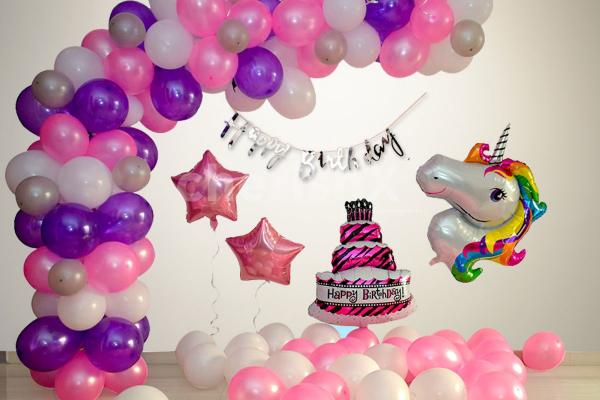 Surprise your Kid with this Unicorn Foil Balloon and Floating balloons on Birthday