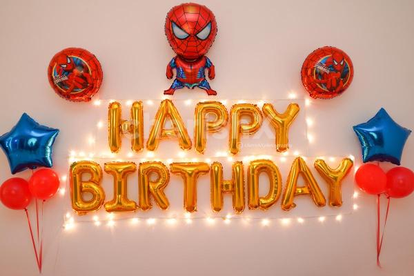 Have this colorful and attractive decor filled with colour balloons and a led light for your child's birthday!