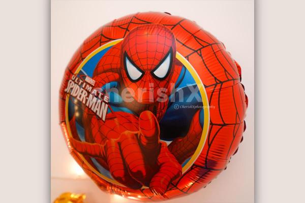 Plan your child's birthday by booking CherishX's Spider Man Birthday Surprise Decor filled with colorful balloons and foil balloons.