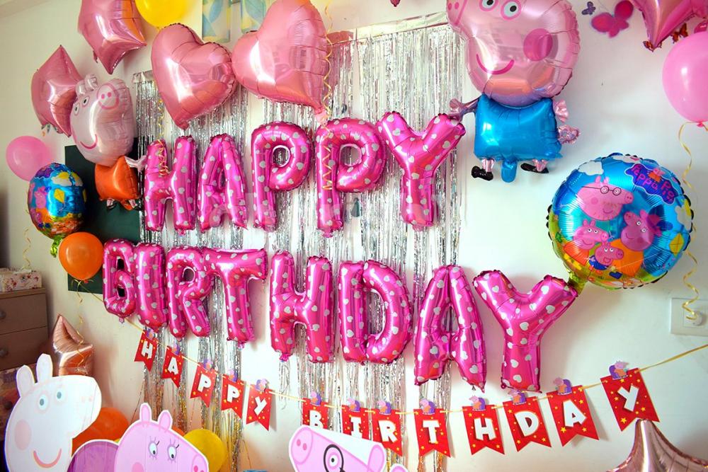 Decoration with Cut Outs of Peppa Pig Characters