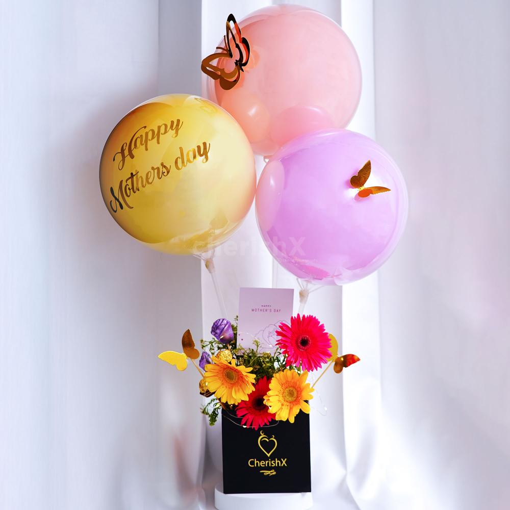 The decorated balloons spread happy and warm vibes for the occasion