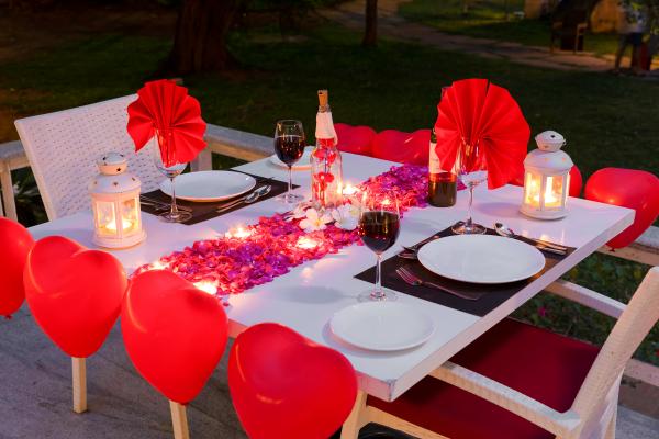 The classic style of expressing love is with this elegant candlelight dinner setup at Ella Hotel