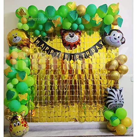 Golden Jungle Theme Birthday Decor