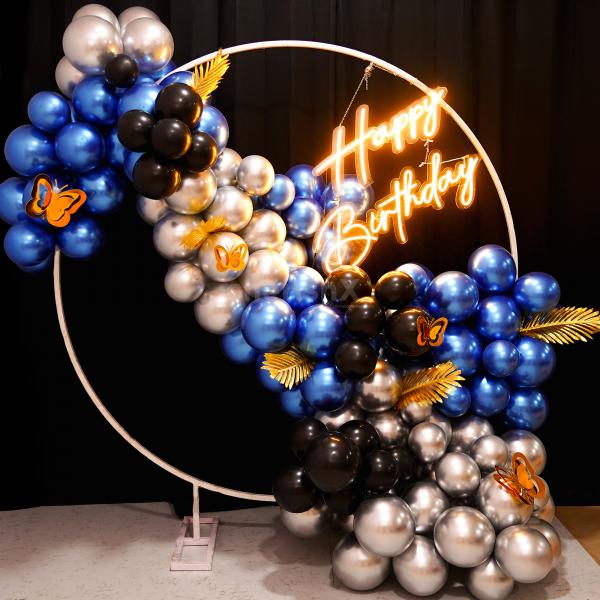 A beautiful blend of four colors - peace, silver, blue, and black - this exquisite decoration is sure to impress your guests.