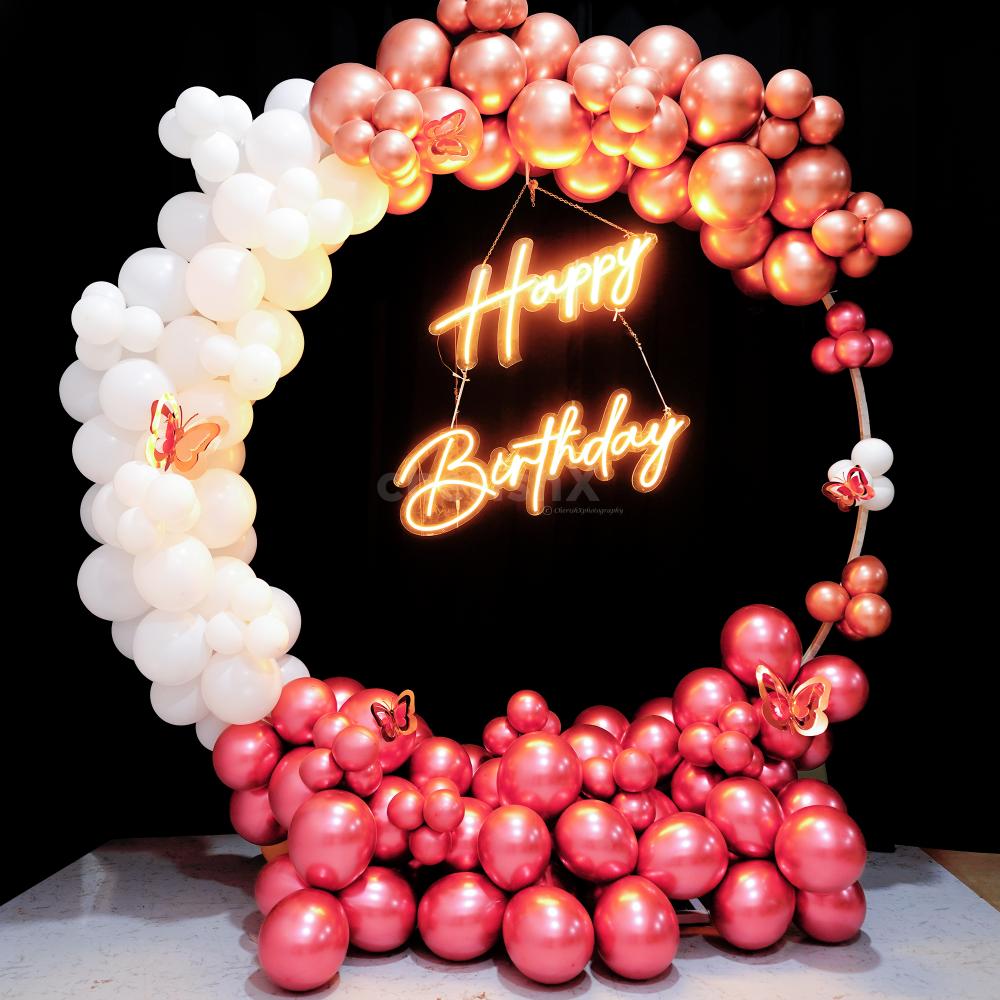 The hanging neon lights with a Happy Birthday message will set the perfect celebratory mood for your loved one's big day.