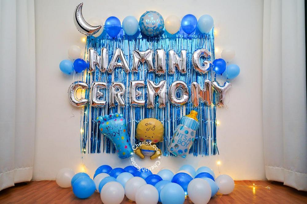 Let the ceremony for your baby boy be awesome with CherishX's Balloon Decoration.