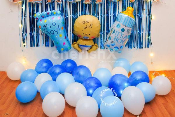 A Baby Boy Blue Themed Naming Ceremony Decoration by CherishX!