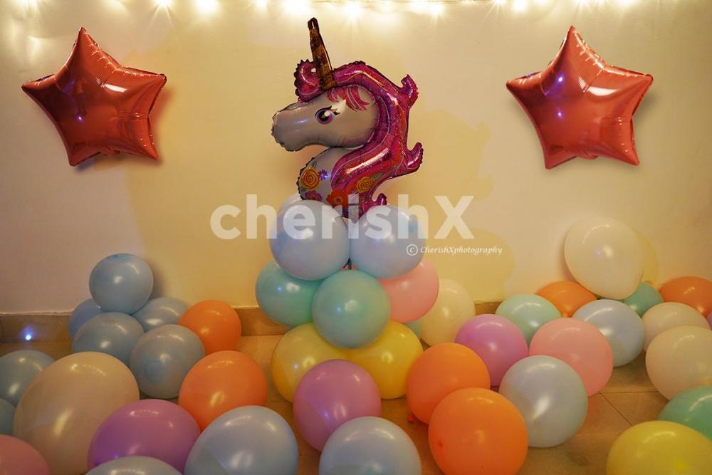 Happy Birthday Balloon Room Decoration for Kid's Birthday.