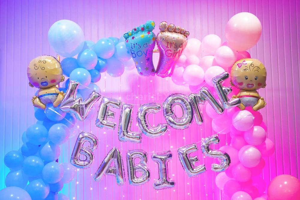 Step into a world of enchantment with our charming decor, celebrating the arrival of your adorable twins.