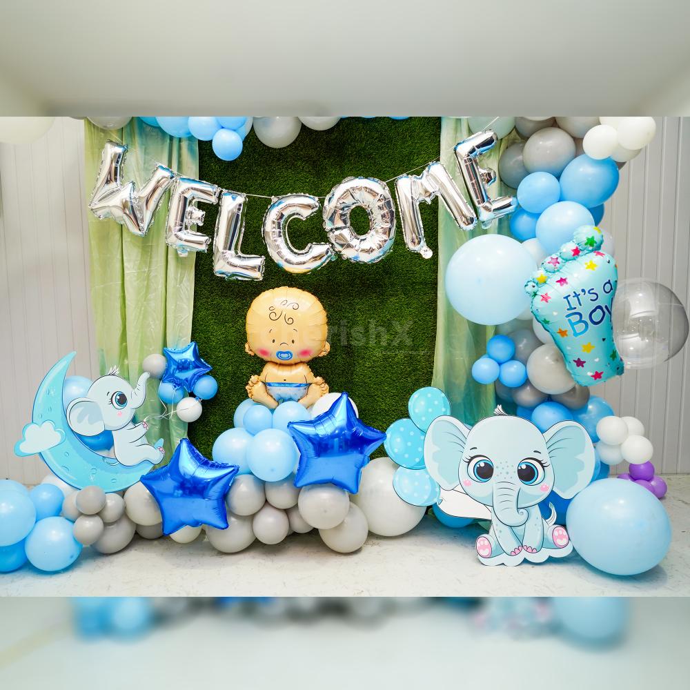 Create a nurturing environment for your little one with our delightful Whimsical Elephants Decorations, where playful balloons and animal cutouts steal the show.