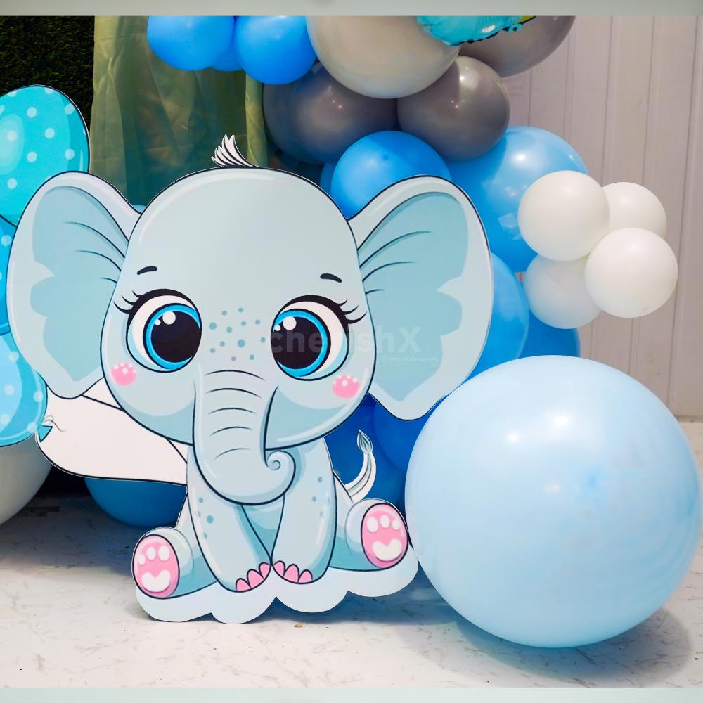 Transform your space into a mesmerizing elephant paradise with our Whimsical Elephants Welcome Baby Decor, creating an unforgettable experience for your little elephant.