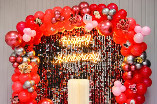 Creating a Magical Space for Your Special Day with red balloon decorations.