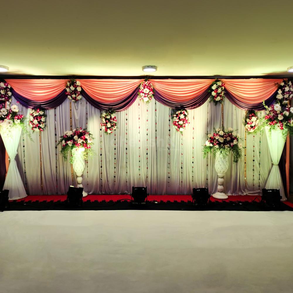 Purple with Blue Bridal Halfsaree | Desi wedding decor, Wedding decor  style, Beautiful wedding decorations