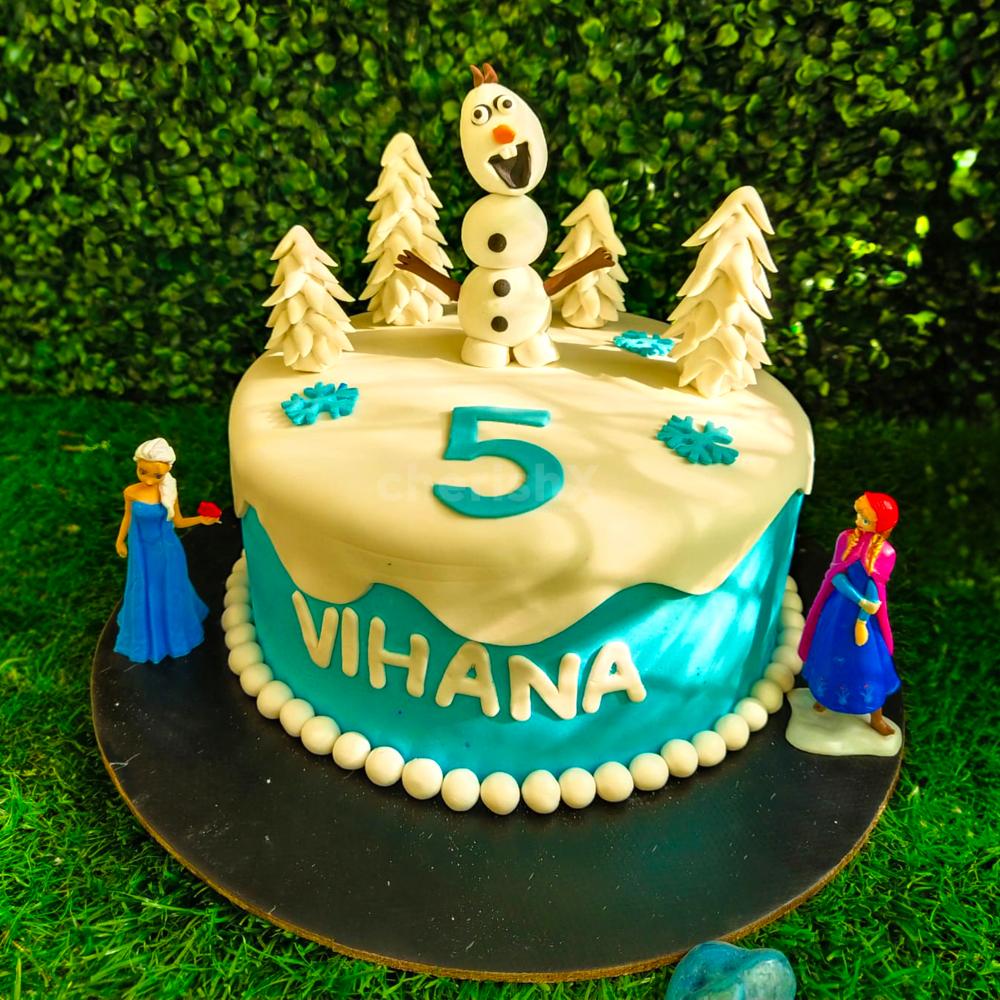 Disney Frozen Birthday Cake Topper Featuring Queen Elsa and Friends | eBay