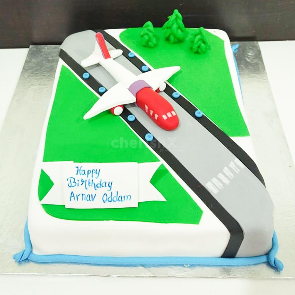 Birthday Cake for Son - Planes and cars theme cake – Creme Castle