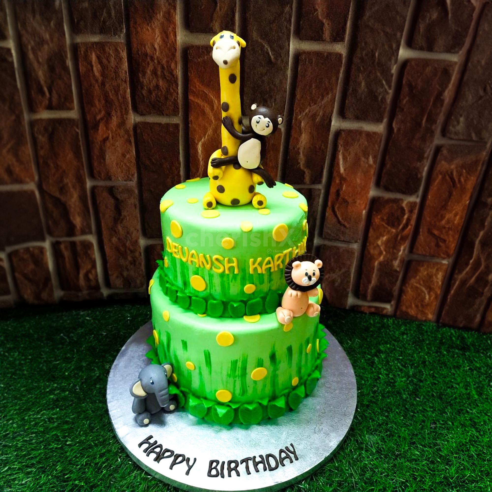 Jungle Theme Cake Image