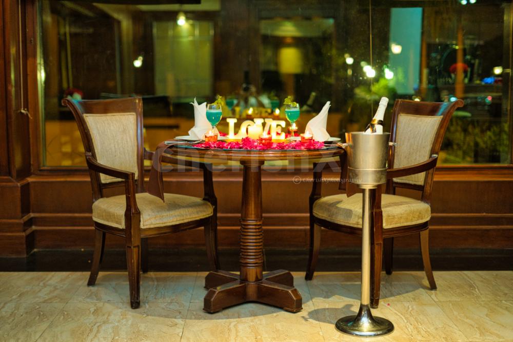 Elevate your love story with an unforgettable candlelit dinner at Lutyens Resort – where romance meets perfection.
