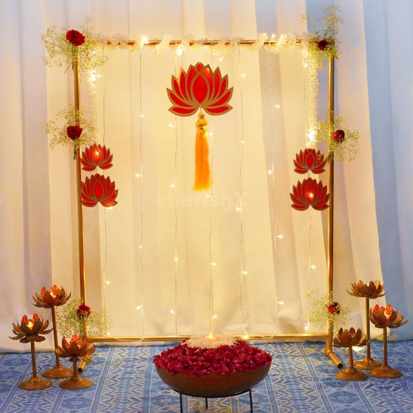 Elevate your Diwali celebration with our mesmerizing Diwali backdrop kit – a DIY solution that adds style to your festival of lights!