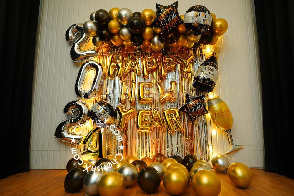 2024 Balloons New Years Eve Party Decorations Happy New Years Eve Number Balloons  Gold Balloon New Year 2024 Decor Photo Backdrop 