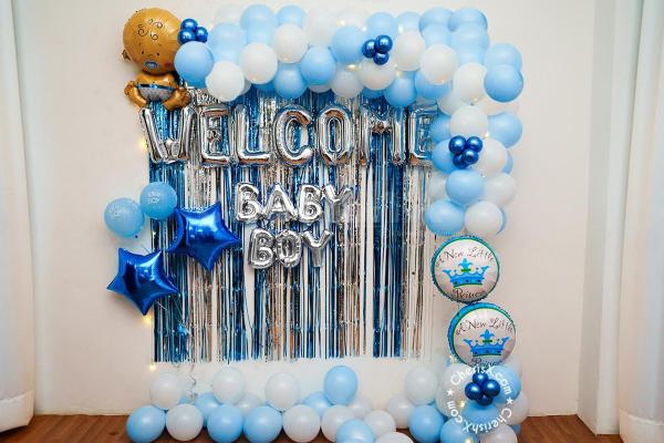 Welcome Baby Boy with a stunning welcome baby boy decoration!