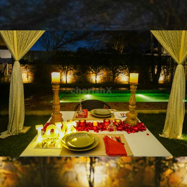 Poolside dining so romantic, it feels the magic of your first date all over again