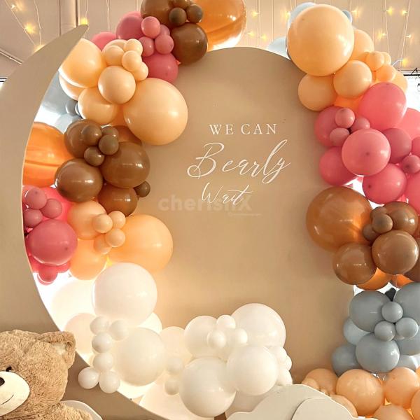 Simple baby shower party multicolor decoration ideas