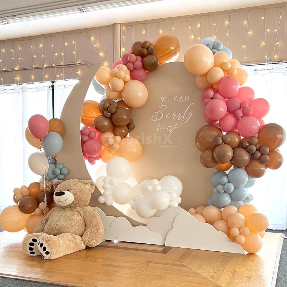 Simple baby shower party multicolor decoration ideas