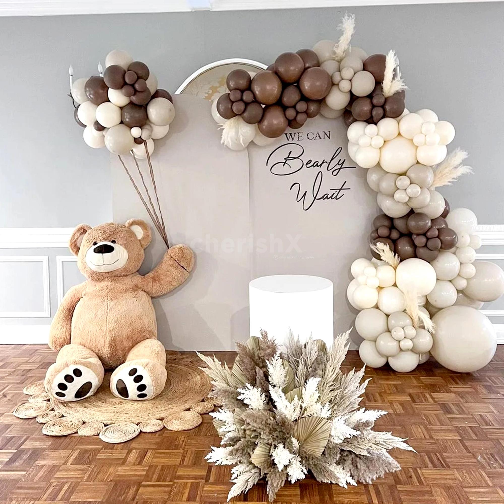 Unlock the dreamiest setup with bear themed grey baby shower decor ...