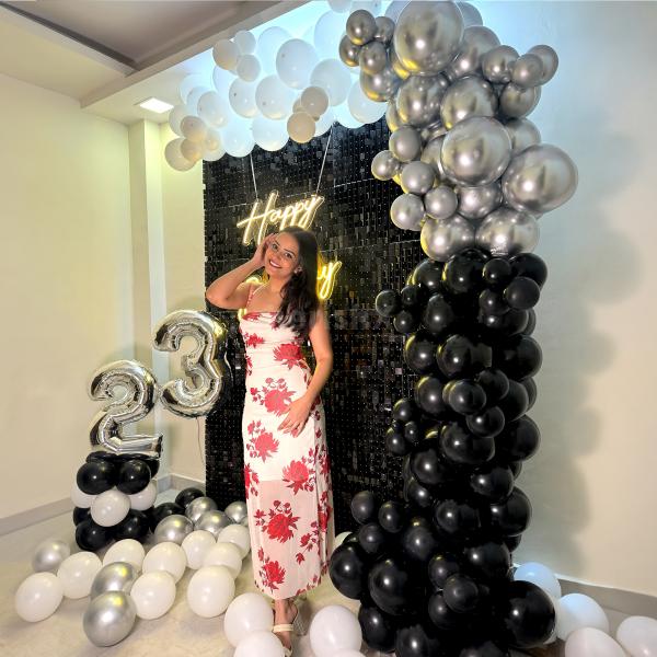 Diy black and silver balloon decoration ideas for birthday