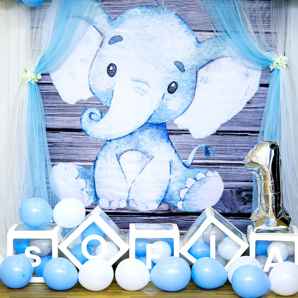 Blue Elephant Bash: Balloon Festivity for Kids