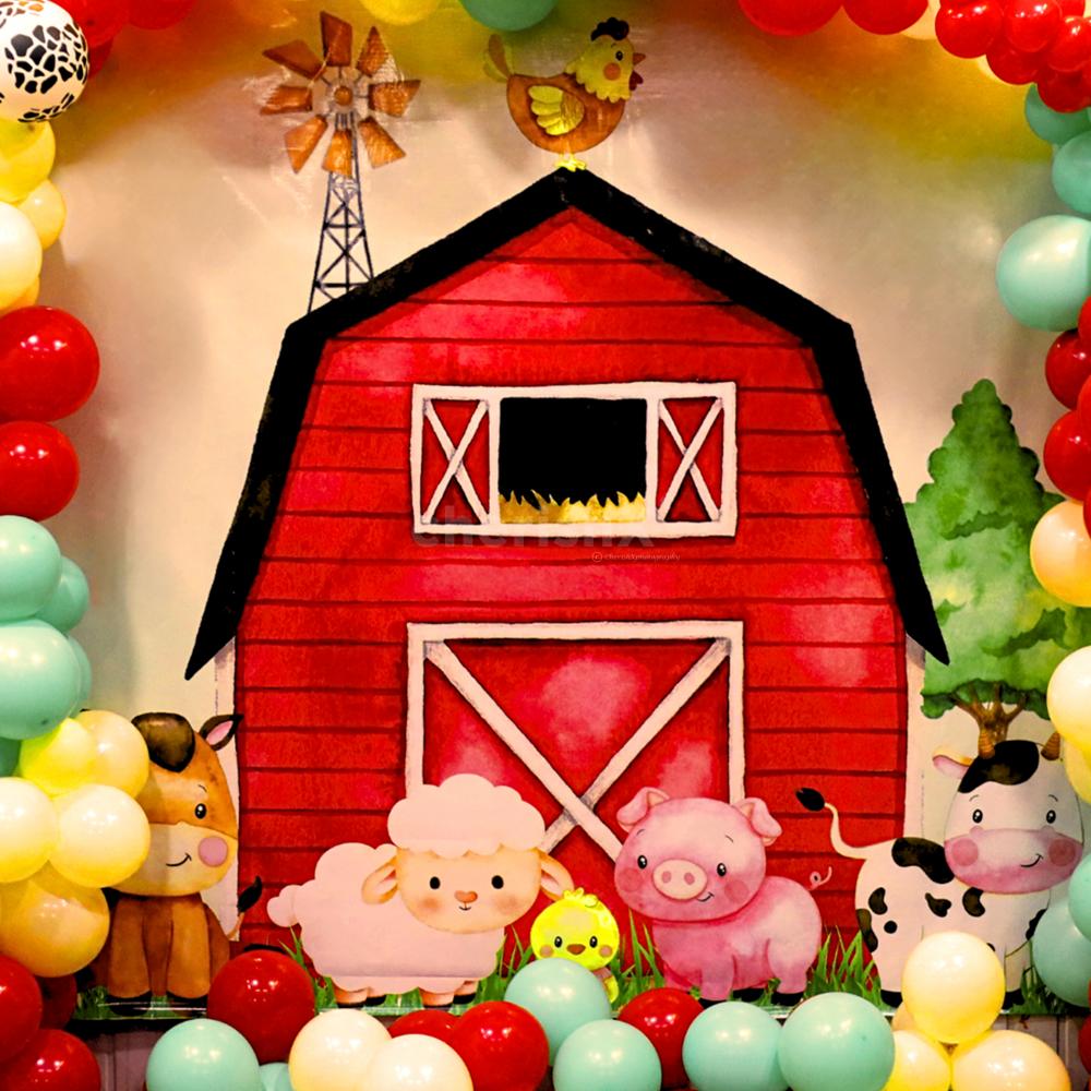 Rural Revelry: Farm Frolics Birthday Balloon Decor