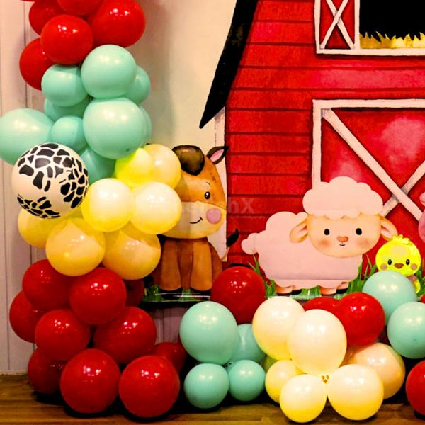 Country Charm: Farm Frolics Birthday Balloon Display