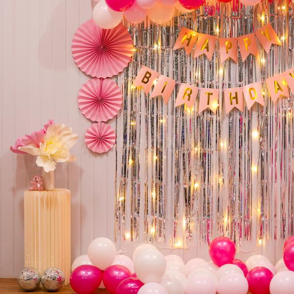 Elevate Your Celebration with Pink and Silver Birthday Bliss