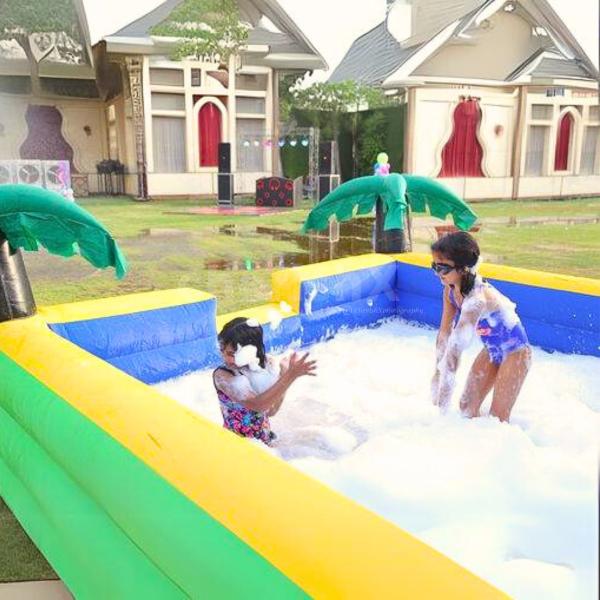 Jump, play, and laugh with a foam bouncy at your child's party